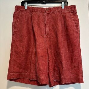 Bobby Jones Men’s Size: 36 Lightweight Speckled Red Linen Chino Shorts.